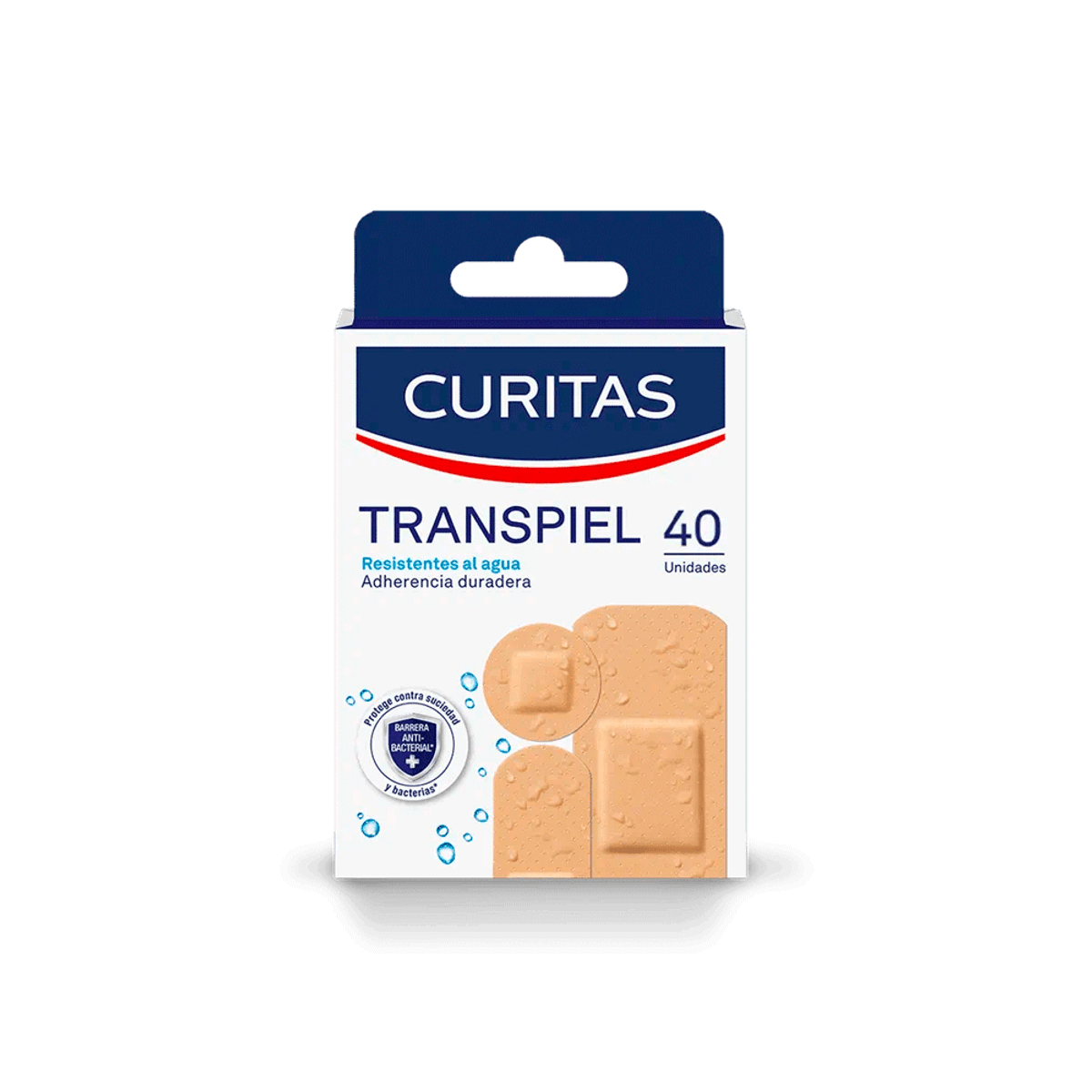 Apósito Adhesivo Curitas Tela Transpiel Surtida x 40 unid